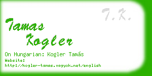 tamas kogler business card
